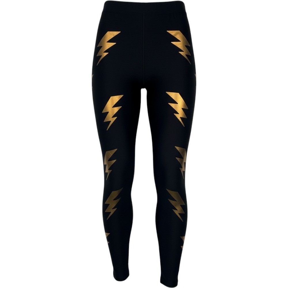 Ultracor Lightning Bolt Leggings Medium‎ Black Gold
